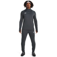 Under Armour Challenger Trainingstrui 1/4-Zip Donkergrijs Wit