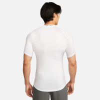 Nike Pro Ondershirt Korte Mouwen Wit Zwart