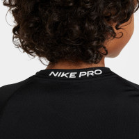 Nike Pro Ondershirt Korte Mouwen Kids Zwart Wit