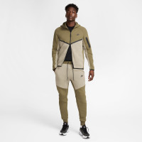 Nike Tech Fleece Sportswear Joggingbroek Olijfgroen Beige Zwart