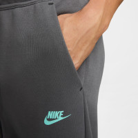 Nike Tech Fleece Sportswear Trainingspak Donkergrijs Wit Turquoise