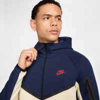 Nike Tech Fleece Sportswear Vest Donkerblauw Beige Rood