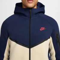 Nike Tech Fleece Sportswear Trainingspak Donkerblauw Beige Rood