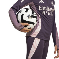 adidas Arsenal Trainingstrui 1/4-Zip 2024-2025 Kids Donkerpaars Beige Paars