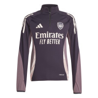 adidas Arsenal Trainingstrui 1/4-Zip 2024-2025 Kids Donkerpaars Beige Paars