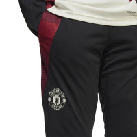 adidas Manchester United Trainingsbroek 2024-2025 Kids Zwart Wit Rood