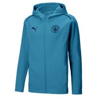 PUMA Manchester City Casuals Trainingspak Full-Zip 2024-2025 Lichtblauw Donkerblauw