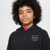 Nike FC Barcelona Hoodie 2024-2025 Kids Zwart Rood Blauw