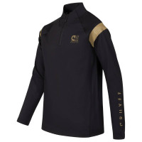 Cruyff Farrel Trainingspak 1/4-Zip Kids Zwart Goud