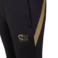 Cruyff Farrel Trainingspak 1/4-Zip Kids Zwart Goud