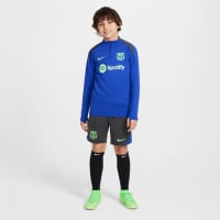 Nike FC Barcelona Strike Trainingsbroekje 2024-2025 Kids Donkergrijs Lichtgroen