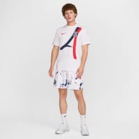 Nike Paris Saint-Germain Iconic Set Woven 2024-2025 Wit Donkerblauw Rood