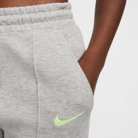 Nike FC Barcelona Tech Fleece Joggingbroek 2024-2025 Dames Grijs Lichtgroen