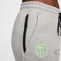 Nike FC Barcelona Tech Fleece Joggingbroek 2024-2025 Dames Grijs Lichtgroen