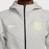 Nike FC Barcelona Tech Fleece Trainingspak 2024-2025 Dames Grijs Lichtgroen