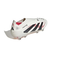 adidas Predator Elite Veterloze Gras Voetbalschoenen (FG) Wit Zwart Rood