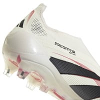 adidas Predator Elite Veterloze Gras Voetbalschoenen (FG) Wit Zwart Rood