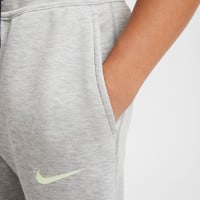 Nike FC Barcelona Tech Fleece Joggingbroek 2024-2025 Kids Grijs Lichtgroen