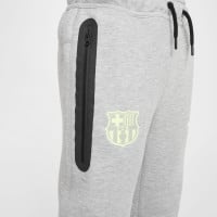 Nike FC Barcelona Tech Fleece Joggingbroek 2024-2025 Kids Grijs Lichtgroen