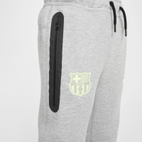 Nike FC Barcelona Tech Fleece Trainingspak 2024-2025 Kids Grijs Lichtgroen