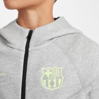 Nike FC Barcelona Tech Fleece Trainingspak 2024-2025 Kids Grijs Lichtgroen