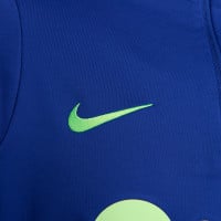 Nike FC Barcelona Strike Trainingspak 1/4-Zip 2024-2025 Dames Blauw Donkergrijs Lichtgroen