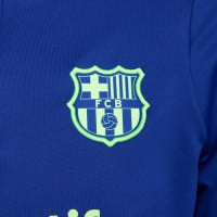 Nike FC Barcelona Strike Trainingspak 1/4-Zip 2024-2025 Dames Blauw Donkergrijs Lichtgroen