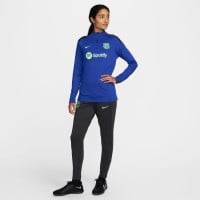 Nike FC Barcelona Strike Trainingstrui 1/4-Zip 2024-2025 Dames Blauw Lichtgroen Grijs