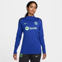 Nike FC Barcelona Strike Trainingspak 1/4-Zip 2024-2025 Dames Blauw Donkergrijs Lichtgroen