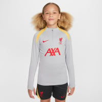 Nike Liverpool Strike Trainingspak 1/4-Zip 2024-2025 Kids Grijs Donkergrijs Geel Rood