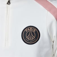 Nike Paris Saint-Germain x Jordan Strike Trainingstrui 1/4-Zip 2024-2025 Kids Gebroken Wit Roze Zwart