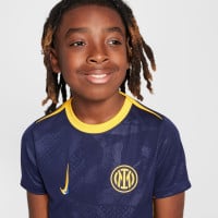 Nike Inter Milan Pre-Match Trainingsshirt 2024-2025 Kids Donkerblauw Goud