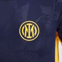 Nike Inter Milan Pre-Match Trainingsshirt 2024-2025 Kids Donkerblauw Goud