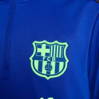 Nike FC Barcelona Academy Pro Trainingstrui 1/4-Zip 2024-2025 Kids Blauw Lichtgroen