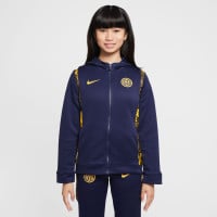 Nike Inter Milan Strike Trainingspak Full-Zip Hooded 2024-2025 Kids Donkerblauw Goud