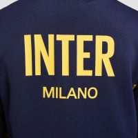 Nike Inter Milan Strike Trainingspak Full-Zip Hooded 2024-2025 Kids Donkerblauw Goud