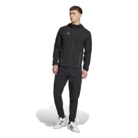 adidas Tiro 25 Vis Tech Competition Hooded Trainingsjack Zwart Donkergrijs