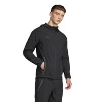 adidas Tiro 25 Vis Tech Competition Hooded Trainingsjack Zwart Donkergrijs