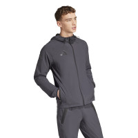 adidas Vis Tech Pro Hooded Trainingsjack Donkergrijs Zwart