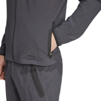 adidas Vis Tech Pro Hooded Trainingsjack Donkergrijs Zwart