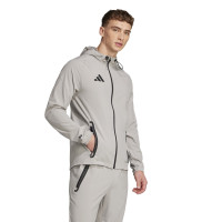 adidas Vis Tech Competition Hooded Trainingspak Full-Zip Grijs Zwart