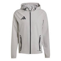 adidas Vis Tech Competition Hooded Trainingsjack Grijs Zwart