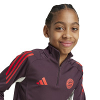 adidas Bayern München Trainingspak 1/4-Zip 2024-2025 Kids Bordeauxrood Wit Rood