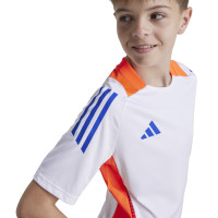 adidas Tiro 24 Voetbalshirt Kids Wit Blauw Rood Oranje