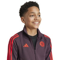 adidas Bayern München Trainingspak Full-Zip 2024-2025 Kids Bordeauxrood Rood Wit