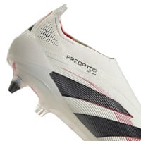 adidas Predator Elite Veterloze IJzeren-Nop Voetbalschoenen (SG) Wit Zwart Rood