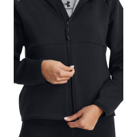 Under Armour Unstoppable Fleece Joggingpak Full-Zip Hooded Dames Zwart Donkergrijs