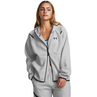 Under Armour Unstoppable Fleece Joggingpak Full-Zip Hooded Dames Grijs Zwart