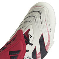 adidas Predator Elite FT Gras Voetbalschoenen (FG) Wit Zwart Rood