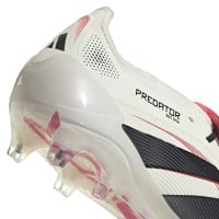 adidas Predator Elite FT Gras Voetbalschoenen (FG) Wit Zwart Rood